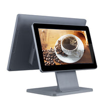 Load image into Gallery viewer, 15.6"+11.6" Dual Screen Till Machine Pos System All in One Touchable Cash Register Full Metal Smart Pos Device with Detachable Secondary Screen