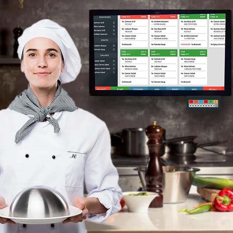 Restaurant KDS 15.6/18.5/21.5/23.6/32-inch Android/win10 Canteen Kitchen Display System Kds Screen Touch Pos System,Pick up the Food Queue Number Display Screen